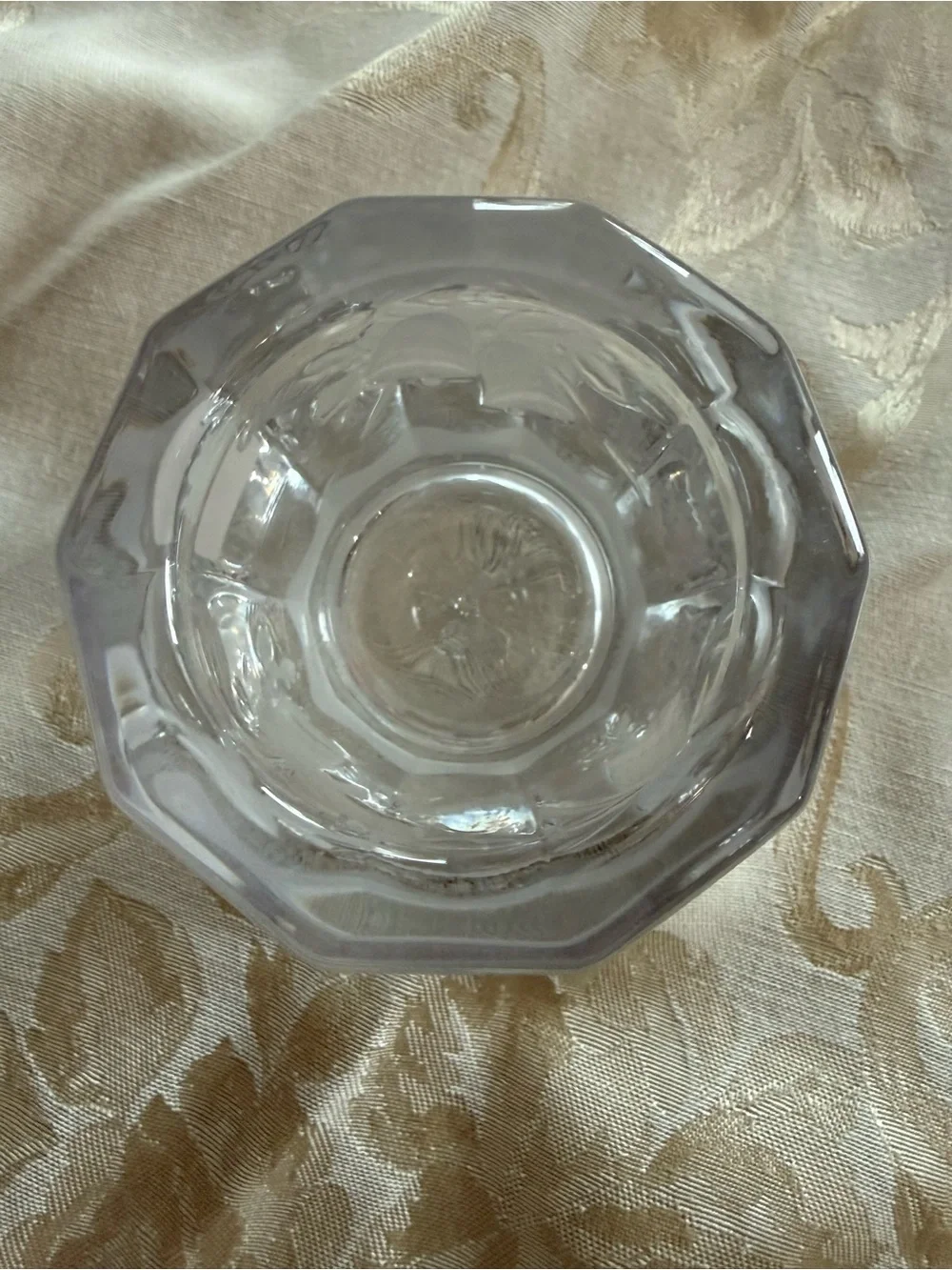 Studio Nova “Holiday Bells” Clear Frosted Floral Glass Votive